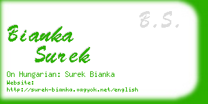 bianka surek business card